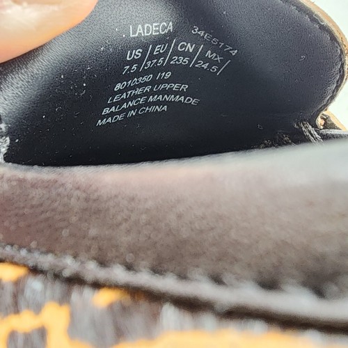 Calvin Klein Womens Bit Loafers Sz 7.5 Brown Leopard Fur Leather Slip On Shoes - Picture 8 of 10