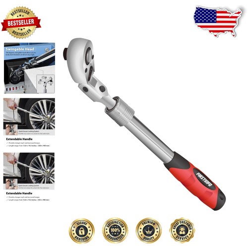 High-Quality Extendable Locking Ratchet Wrench with 72 Tooth and Quick Release