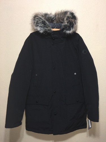  Michael Kors Para hombres Babero con Capucha Snorkel Parka Abrigo Borde de Piel NEGRO TALLA M NUEVO $375 - Imagen 5 de 10