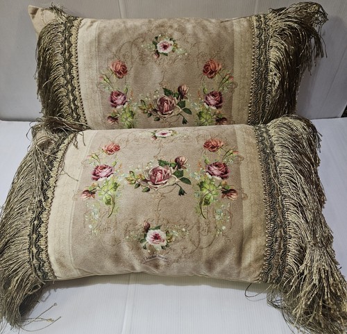 Michal Negrin Comfort coppia cuscini in velluto frange in seta - Foto 4 di 14