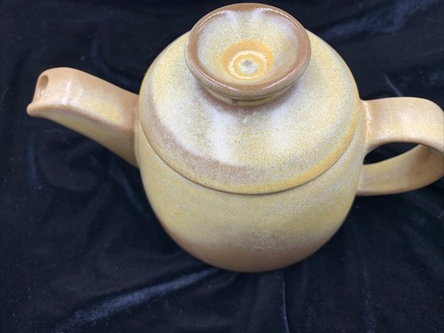 Vintage Frankoma Plainsman Desert Gold Brown Teapot Small 4x7” Lid - Picture 2 of 11