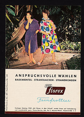 3w1866/ Alte Reklame von 1960 - FLOREX Feinfrottier - Münster/Westf.