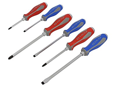30206MR set: screwdriver Qty: 6 for striking, key-supported KING TONY