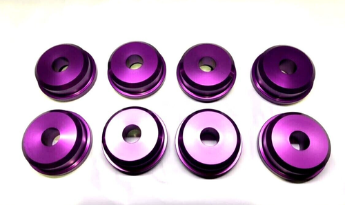 REAR CRADLE SUBFRAME SOLID BUSH KIT 8PCS BILLET for NISSAN 240SX S13 S14 1989-98 - Picture 2 of 2