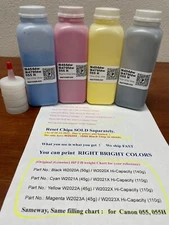 (200g x 4) Toner Refill for HP M454, M479, Canon 055 H (W2020 A/X ~ W2023 A/X)