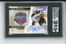 SGC 9.5 Auto 10 Jamie Drysdale 2021 SP Game Used Embroidered Draft /25 Rookie RC