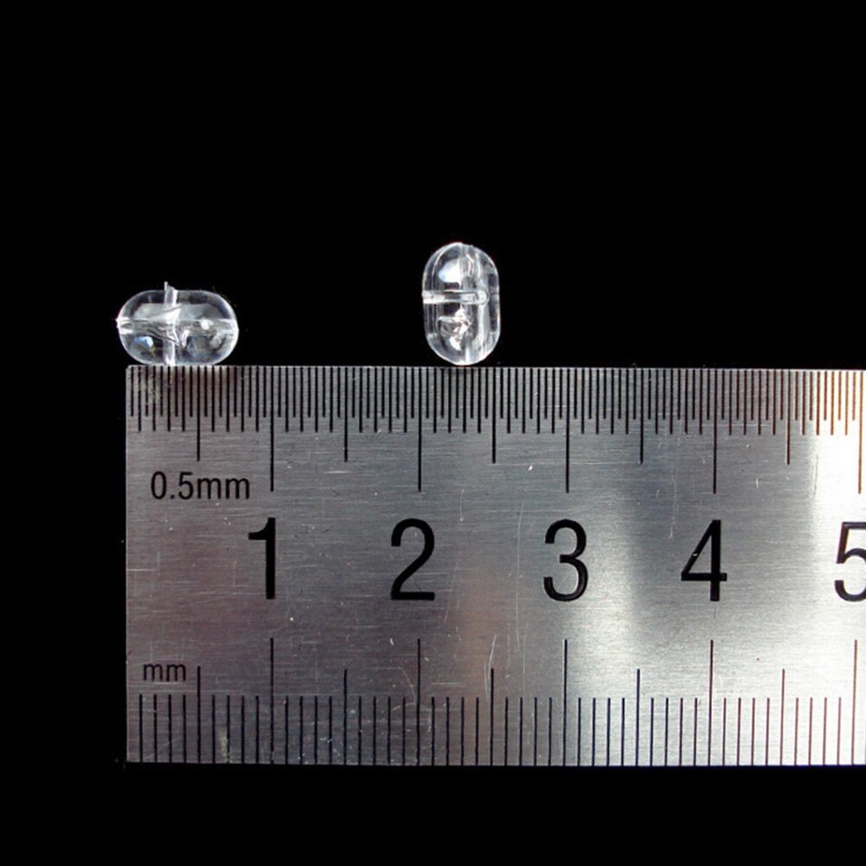 Fishing Clear Beads Tranparent Beads Pink/Luminous Green 4.7x6mm/5x8mm