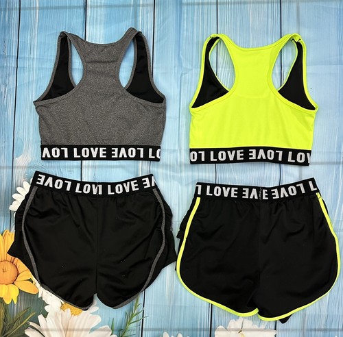 Girls LOVE Two-Piece Shorts and Shirt Set Size S/M/ 2 Set - Picture 4 of 9