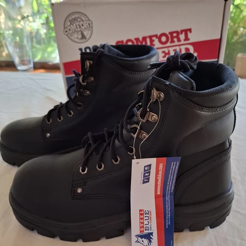 STEEL BLUE 312102 ARGYLE LACE UP WORK SAFETY BOOTS  MENS STEEL CAP