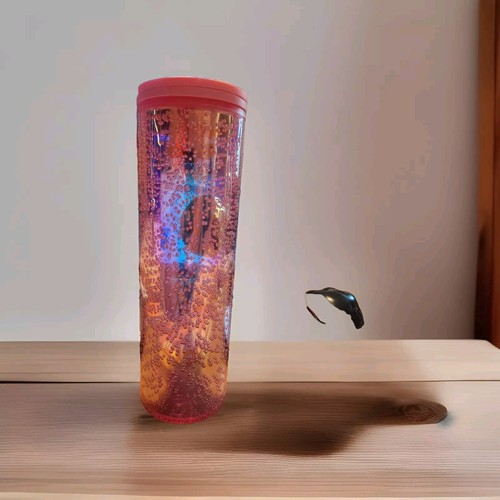 Starbucks Iridescent Pink Champagne Bubble Tumbler Cup 16 oz Holiday 2020 NEW! - Picture 2 of 6