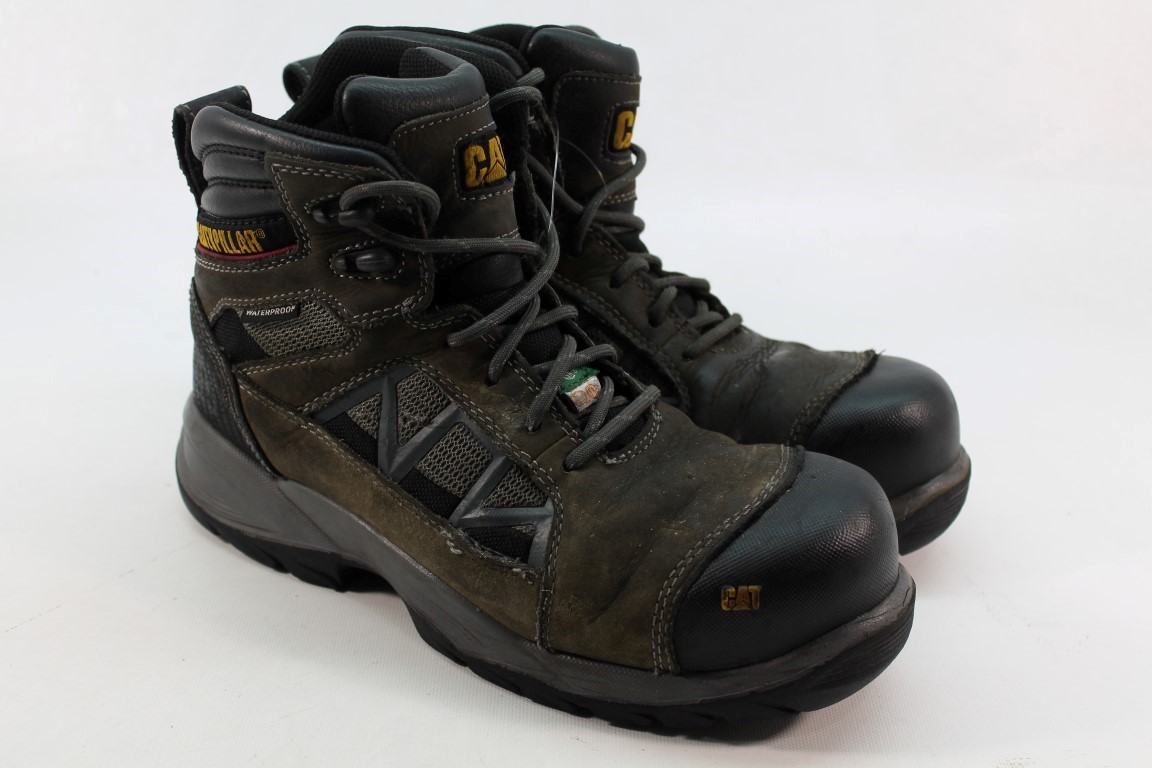 CAT 6'' Compressor CTCP WP Men's Grey Hiking Boot 7W CAT 6'' Compressor CTCP WP Men's Grey Hiking Boot 7W