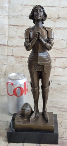 Signed Leonard Joan of Arc Bronze Marble Sculpture Hot Cast Home Decor Figurine - Picture 2 of 10