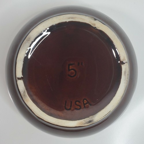 Brown Drip 5” inch Bowl Stoneware USA For Soup Pasta Single Serve 1 Count - Picture 6 of 7