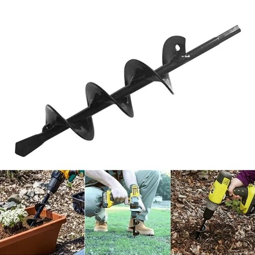 Auger Spiral Drill Bit Fence Borer Garden Yard Planting Post Hole Digger Tool UK - Picture 12 of 19
