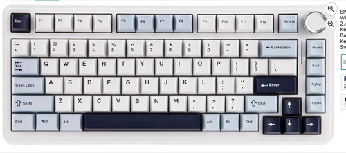 Wireless Mechanical Keyboard, 2.4GHz/USB/BT5.0 Gaming Keyboard,Creamy Gasket,RGB