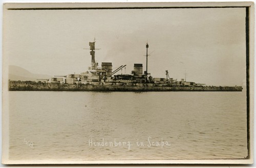 GERMANY WW1 WARSHIP HINDENBERG Real Photo Postcard - Picture 2 of 3