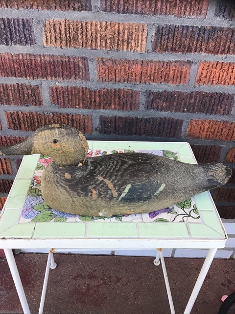 Victor Animal Trap Decoy Co Pascagolia Standard Grade Glass Eye Duck Decoy #5 Victor Animal Trap Decoy Co Pascagolia Standard Grade Glass Eye Duck Decoy #5