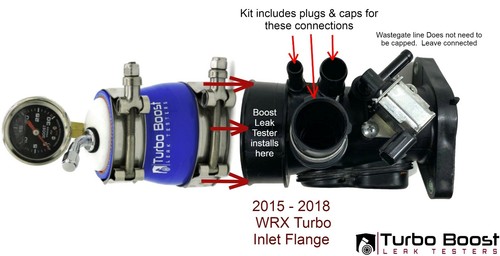 Kit probador de fugas Subaru WRX FA20 (2015+) Boost con tapones de ventilación - Entrada turbo stock  - Imagen 11 de 26