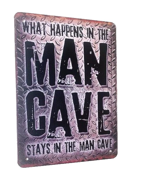 Letrero de pared de hojalata MAN CAVE estampado vintage estilo retro garaje sótano bar garaje Foto 2 de 3