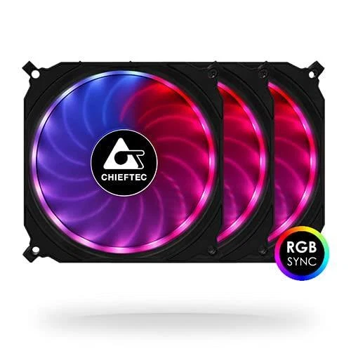 Chieftec CF-3012-RGB 3er-RGB Lüfter Set (Tornado), Gehäuselüfter 3er Pack