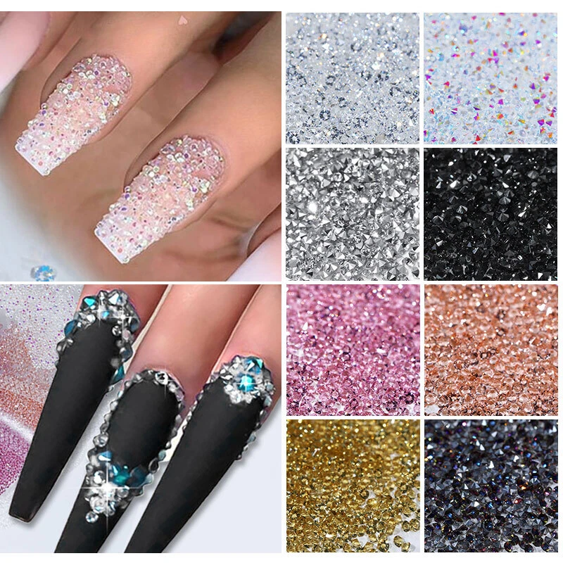 MWOOT Pietre Strass per Unghie Artigianato Artistico, 6 scatole Cristalli Misti Pietre preziose Perline per Unghie Fai-da Te Art