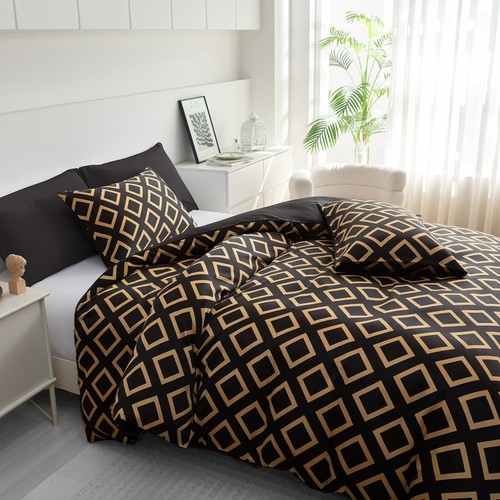 Duvet Cover Set Reversible King Size Duvet Cover Bedding Set Single Double King - Picture 236 of 544