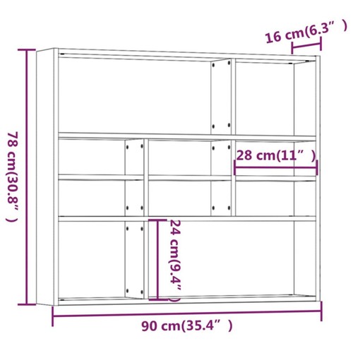 Modern Wall Shelf Wall-Mounted Shelf Storage Display Rack Organiser Unit vidaXL - Picture 31 of 36