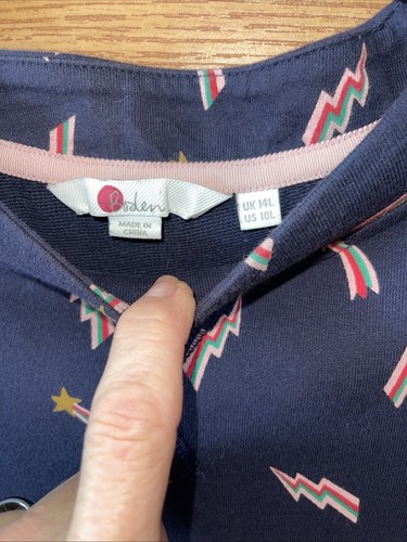 EUC Boden marineblau Sternschnuppe Livia Strick Sweatshirt Etuikleid 3/4-Ärmel Größe 10 L - Bild 4 von 6