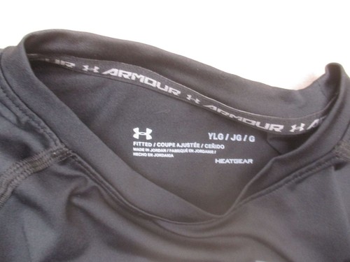 Under Armour HEAT GEAR Size L Kids Unisex Long Sleeve Training Athletic Top 080 - Picture 5 of 7