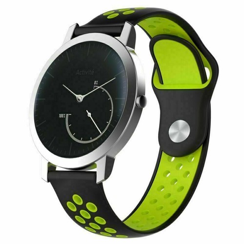 Correa de reloj de silicona correa deportiva para Nokia Withing acero HR reloj inteligente IP - Imagen 16 de 26