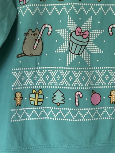 PUSHEEN CHRISTMAS SWEAT SHIRT MEDIUM GOOD CONDITION SWEATSHIRT - Picture 9 of 14