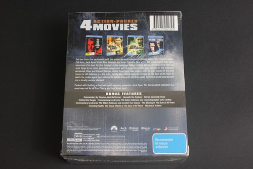 Jack Ryan Declassified Collection Blu Ray Region B Complete 4 Movie Boxset NEW - Picture 2 of 2