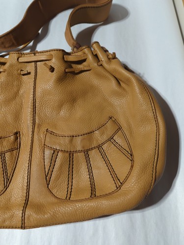 LUCKY BRAND LEATHER TAN LARGE HOBO SHOULDER HANDBAG PURSE - Picture 2 of 11
