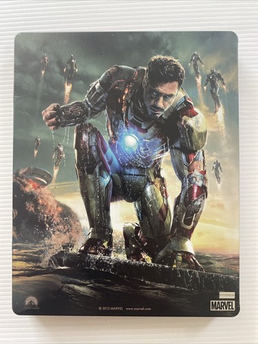 Blu Ray - IRON MAN 3 (2013) Limited Edition Steelbook (2016) Region B - Picture 2 of 3