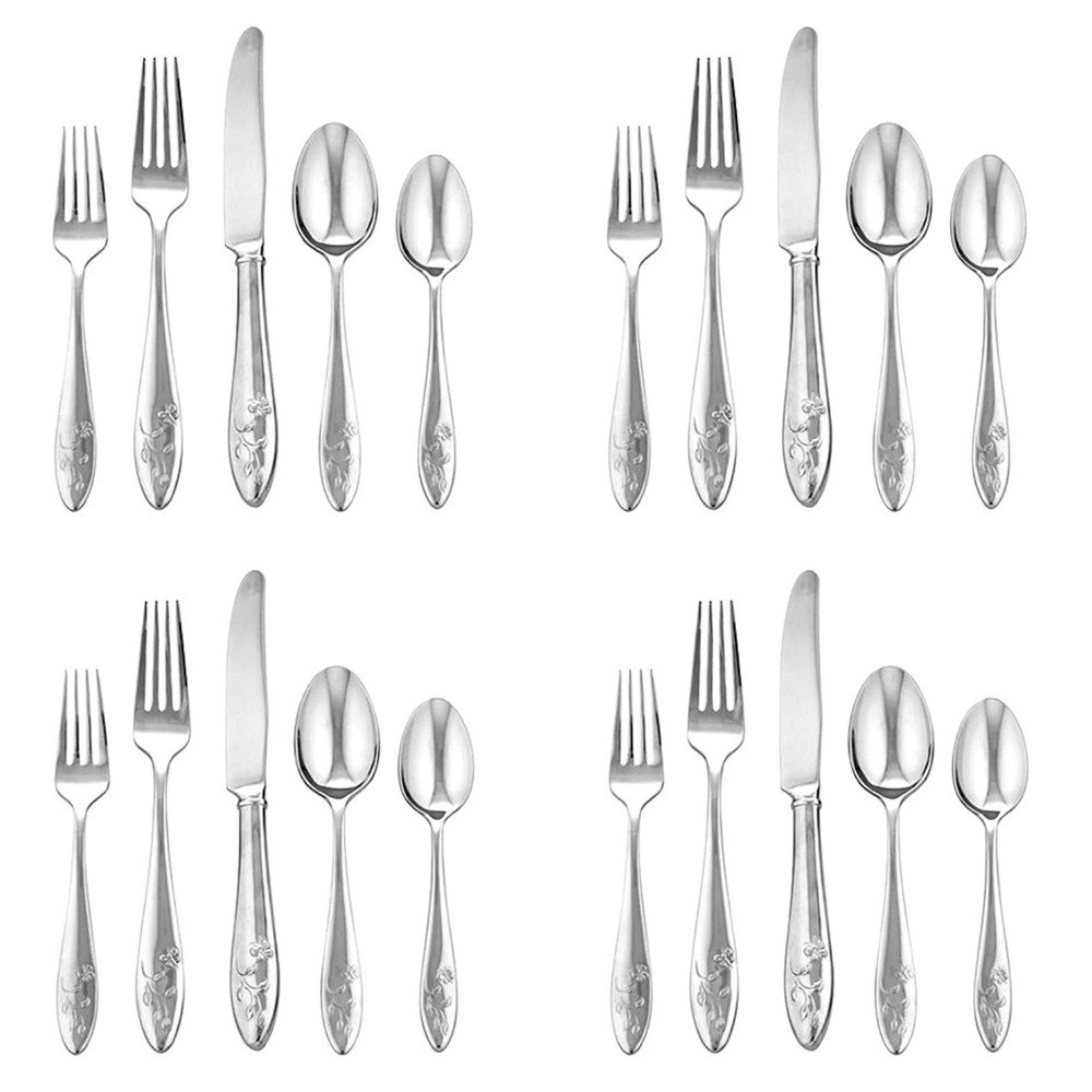Lenox Butterfly Meadow 18 10 Acier Inoxydable 20pc. Couverts Set (Service pour quatre) Lenox Butterfly Meadow 18 10 Acier Inoxydable 20pc. Couverts Set (Service pour quatre)