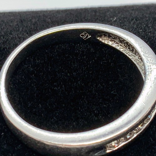 Vintage Six Round Diamond Channel Set Platinum Ring Band Size 9.5 - Picture 5 of 8