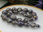 Natural 13mm Black Ocean Baroque Pearl Loose Beads 15 Inches