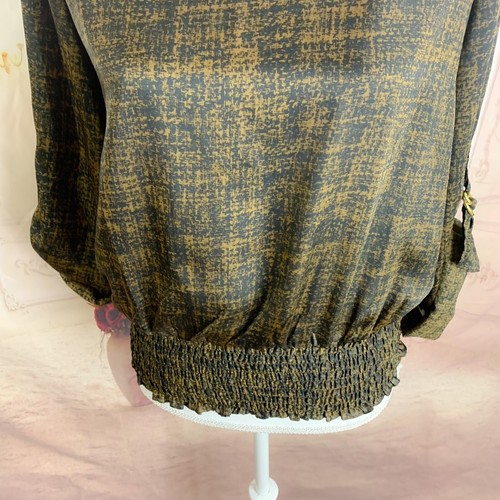 Michael Kors Women’s Metric Printed Blouse Brown Size Small - Picture 3 of 9