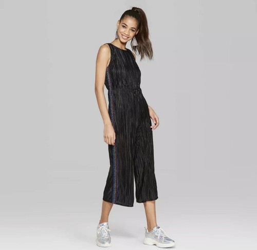 Ärmelloser Damen Bodre Jumpsuit mit Lurexband - Wild Fable - Schwarz - Neu mit Etikett - Bild 3 von 4