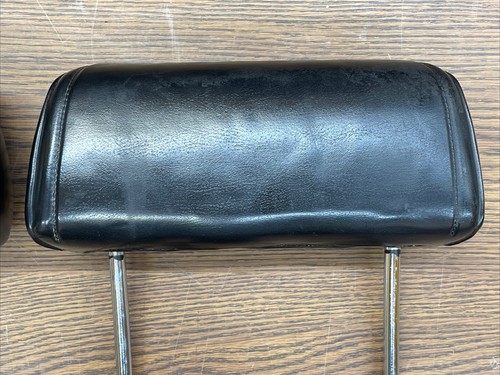 1968 Plymouth Fury OEM Black Interior Seat Headrest Pair Set - Picture 3 of 24