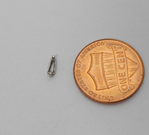 14K Solid WHITE GOLD Not Scrap Tapered Baguette Box Low Base 2mm x 3mm - Picture 4 of 4