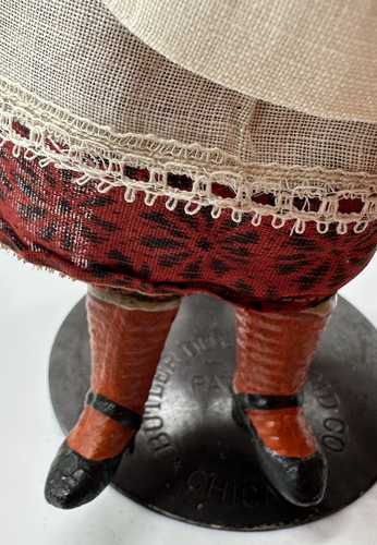 "Muñeca antigua Gebruder Kuhnlenz negra marrón bisque cabeza zócalo y bebé 8,5""" - Imagen 13 de 16