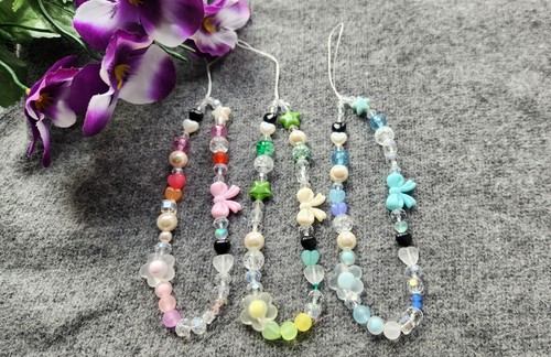 Bracelet de téléphone en cristal, breloque de téléphone, chaîne de téléphone, lanière de téléphone (lire description) - Photo 1 sur 9