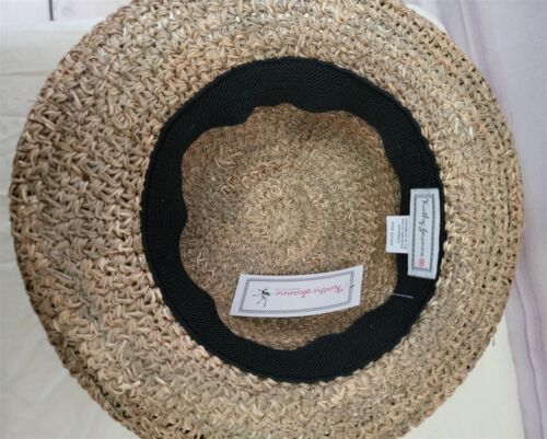 Victorian Trading Kathy Jeanne Romantic Roses At the Flower Shop Straw Hat - Picture 4 of 6