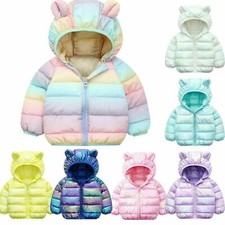 Baby Girl Boy Hooded Winter Tops Windproof Coat Outdoor Thick Paddie Warm Jacket
