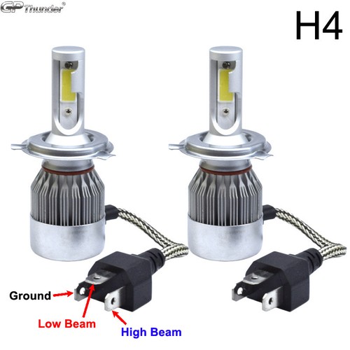 GP Thunder H4 HB2 9003 GP Thunder LED Headlight Kit Hi/Lo Power 2-Bulbs 6000K - Picture 8 of 11