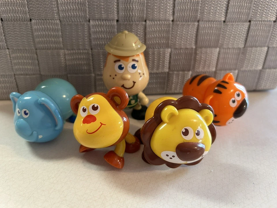 Toy/Cake Toppers Set Of 5 Figures With Clicking Heads 2.5 -3” EUC - Playtime Fun - Image 2 of 4