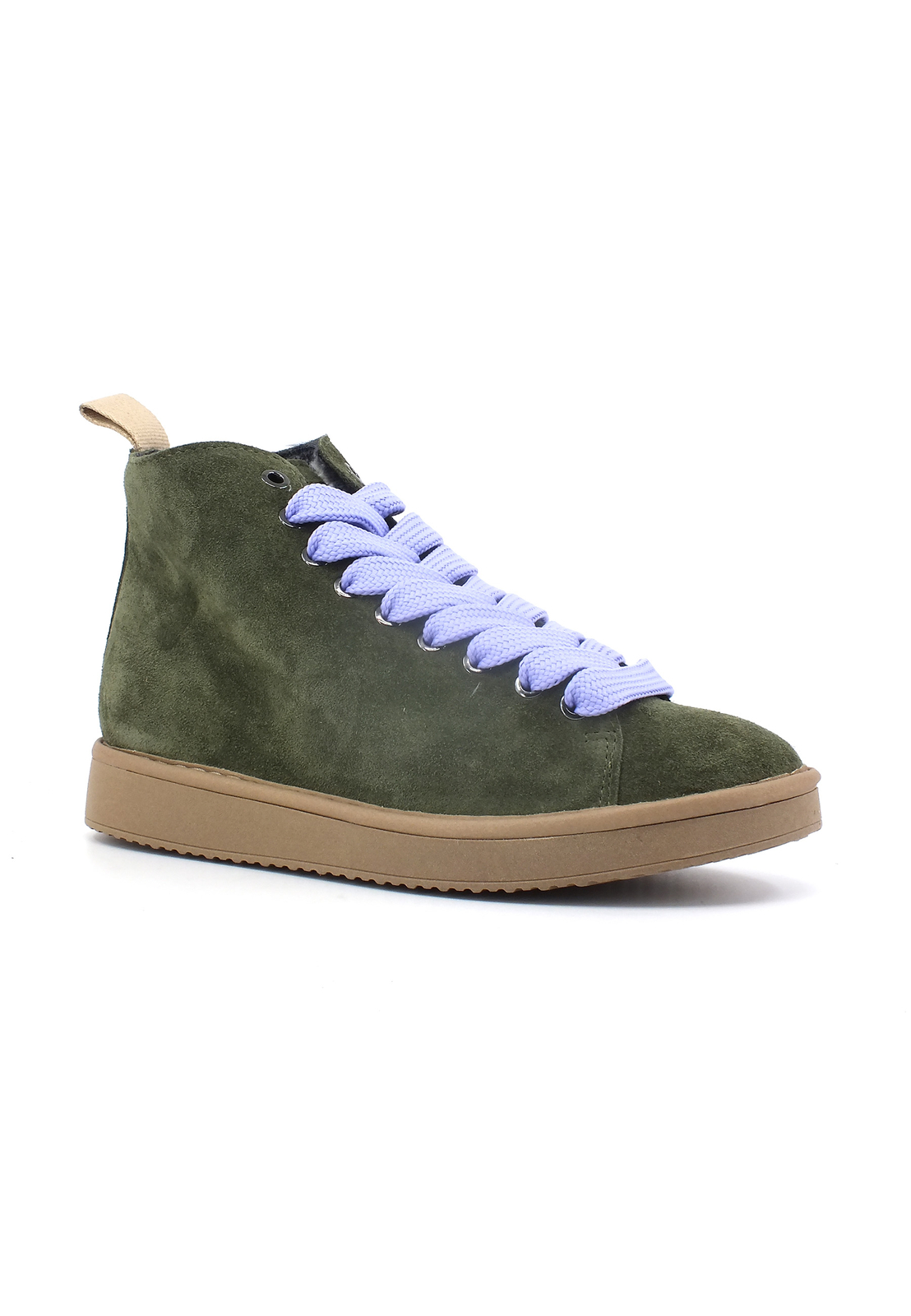 Сковорода шикарная Stiefelette Haar Frau Military Grün Städtisch Фиолетовая P01W007-00332074