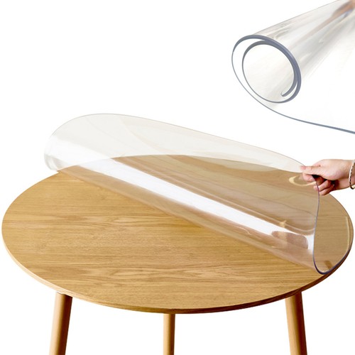 Round Clear PVC Tablecloth Table Cover Plastic Crystal Protector Dining Table - Picture 17 of 17