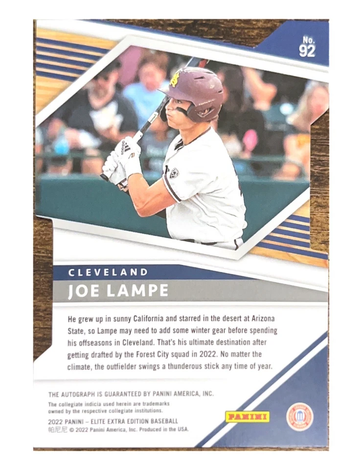 2022 Panini Elite Extra Edition [Aspirations Die-Cut Auto] #92 Joe Lampe 36/90 - Image 2 of 2